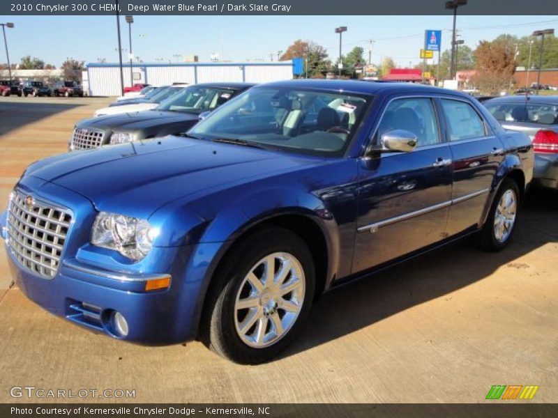 Deep Water Blue Pearl / Dark Slate Gray 2010 Chrysler 300 C HEMI