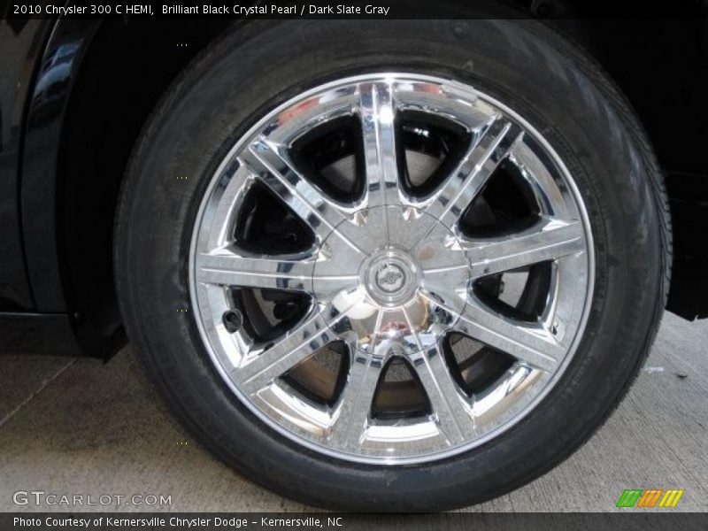 Brilliant Black Crystal Pearl / Dark Slate Gray 2010 Chrysler 300 C HEMI