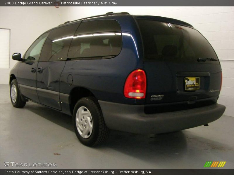 Patriot Blue Pearlcoat / Mist Gray 2000 Dodge Grand Caravan SE