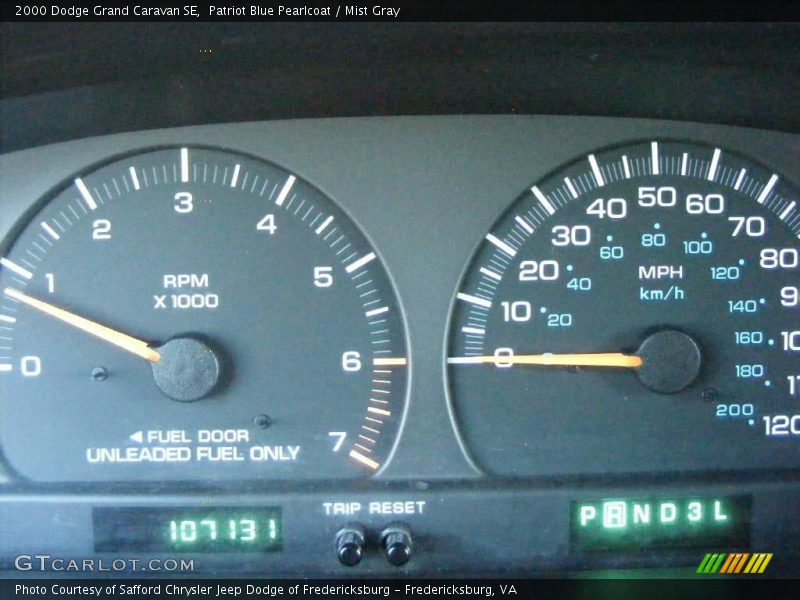 Patriot Blue Pearlcoat / Mist Gray 2000 Dodge Grand Caravan SE