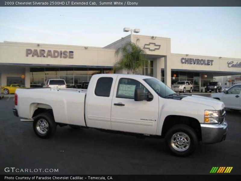 Summit White / Ebony 2009 Chevrolet Silverado 2500HD LT Extended Cab