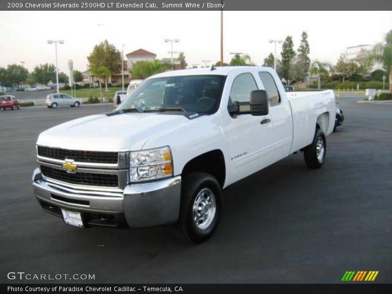 Summit White / Ebony 2009 Chevrolet Silverado 2500HD LT Extended Cab