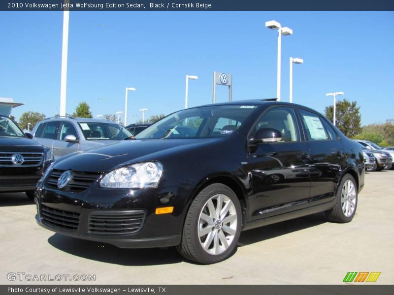 Black / Cornsilk Beige 2010 Volkswagen Jetta Wolfsburg Edition Sedan