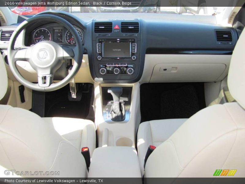 Black / Cornsilk Beige 2010 Volkswagen Jetta Wolfsburg Edition Sedan
