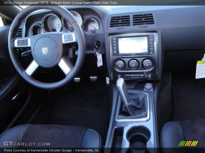 Brilliant Black Crystal Pearl / Dark Slate Gray 2010 Dodge Challenger SRT8