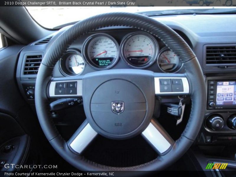Brilliant Black Crystal Pearl / Dark Slate Gray 2010 Dodge Challenger SRT8