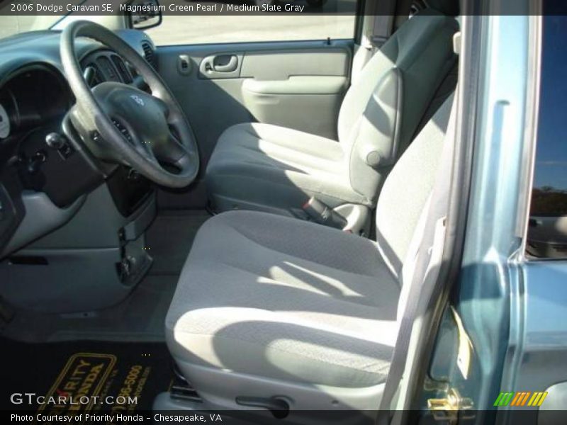 Magnesium Green Pearl / Medium Slate Gray 2006 Dodge Caravan SE