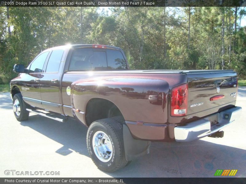 Deep Molten Red Pearl / Taupe 2005 Dodge Ram 3500 SLT Quad Cab 4x4 Dually