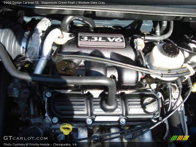 Magnesium Green Pearl / Medium Slate Gray 2006 Dodge Caravan SE