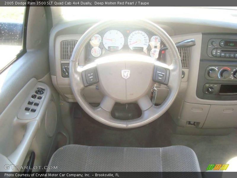 Deep Molten Red Pearl / Taupe 2005 Dodge Ram 3500 SLT Quad Cab 4x4 Dually