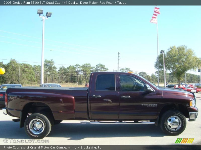Deep Molten Red Pearl / Taupe 2005 Dodge Ram 3500 SLT Quad Cab 4x4 Dually