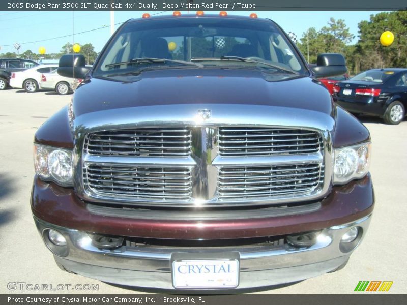 Deep Molten Red Pearl / Taupe 2005 Dodge Ram 3500 SLT Quad Cab 4x4 Dually