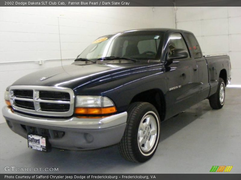 Patriot Blue Pearl / Dark Slate Gray 2002 Dodge Dakota SLT Club Cab