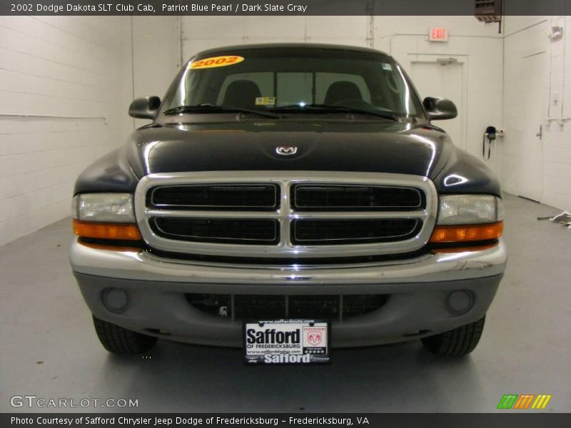 Patriot Blue Pearl / Dark Slate Gray 2002 Dodge Dakota SLT Club Cab