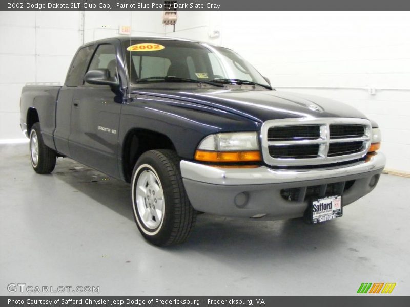 Patriot Blue Pearl / Dark Slate Gray 2002 Dodge Dakota SLT Club Cab