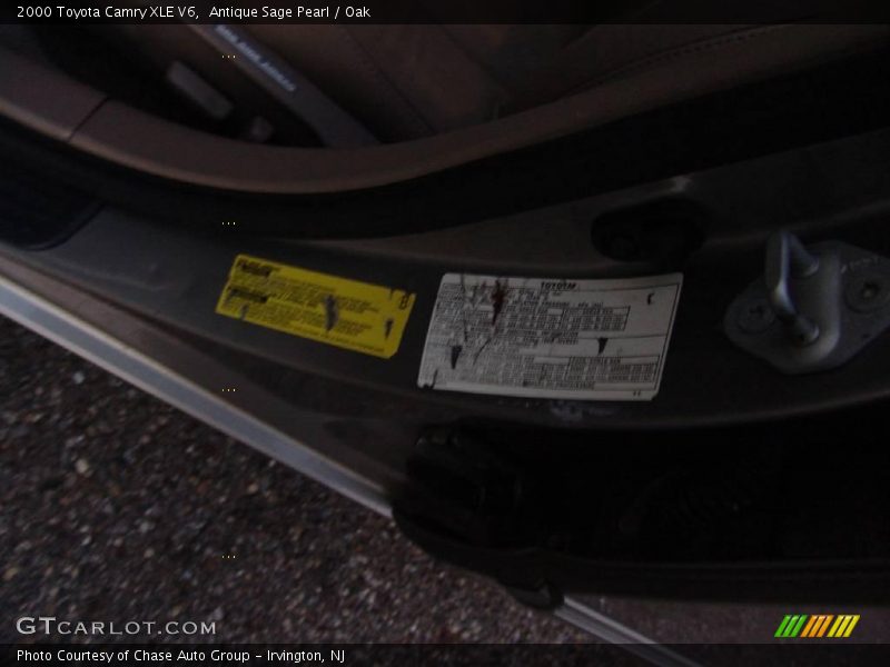 Antique Sage Pearl / Oak 2000 Toyota Camry XLE V6