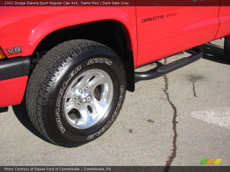 Flame Red / Dark Slate Gray 2002 Dodge Dakota Sport Regular Cab 4x4