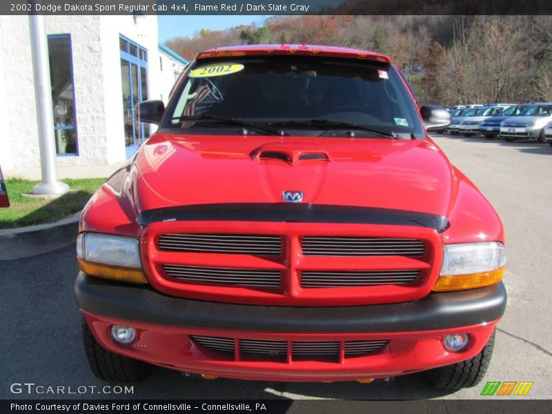 Flame Red / Dark Slate Gray 2002 Dodge Dakota Sport Regular Cab 4x4