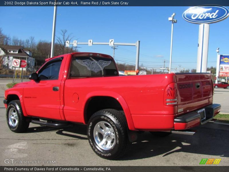 Flame Red / Dark Slate Gray 2002 Dodge Dakota Sport Regular Cab 4x4