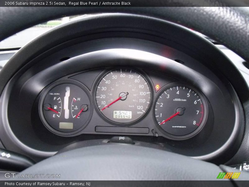 Regal Blue Pearl / Anthracite Black 2006 Subaru Impreza 2.5i Sedan