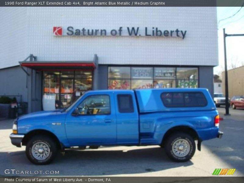 Bright Atlantic Blue Metallic / Medium Graphite 1998 Ford Ranger XLT Extended Cab 4x4