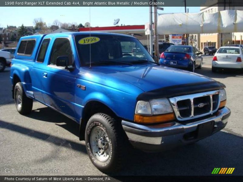 Bright Atlantic Blue Metallic / Medium Graphite 1998 Ford Ranger XLT Extended Cab 4x4