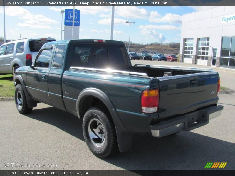 Deep Emerald Green Metallic / Medium Prairie Tan 1998 Ford Ranger XLT Extended Cab 4x4