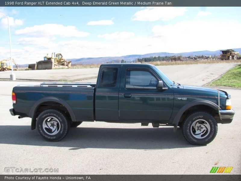 Deep Emerald Green Metallic / Medium Prairie Tan 1998 Ford Ranger XLT Extended Cab 4x4