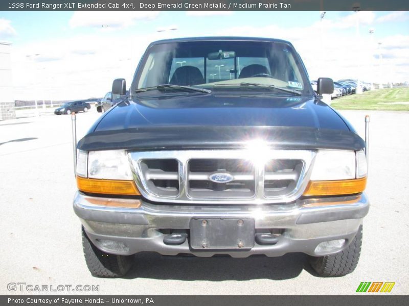 Deep Emerald Green Metallic / Medium Prairie Tan 1998 Ford Ranger XLT Extended Cab 4x4