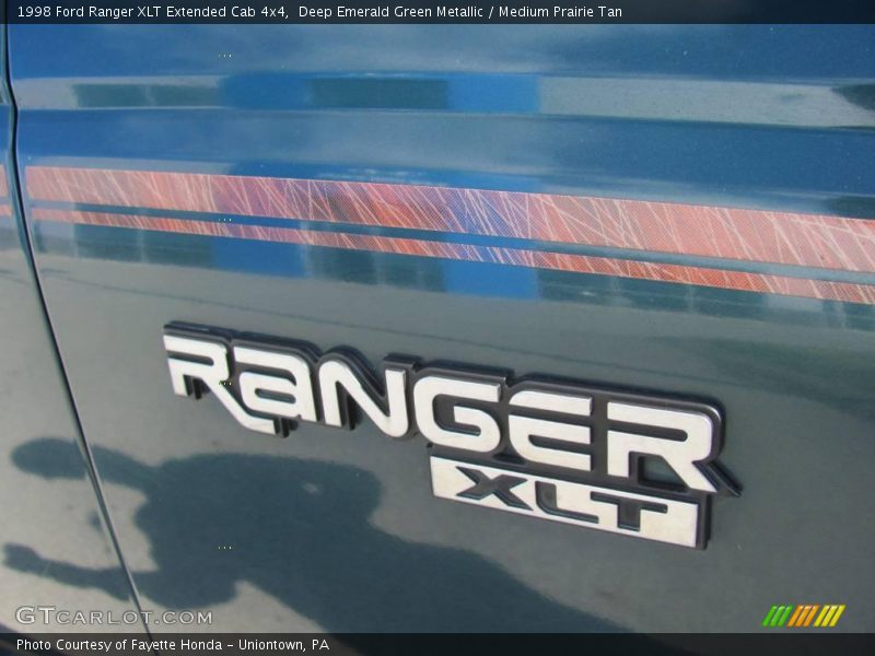 Deep Emerald Green Metallic / Medium Prairie Tan 1998 Ford Ranger XLT Extended Cab 4x4