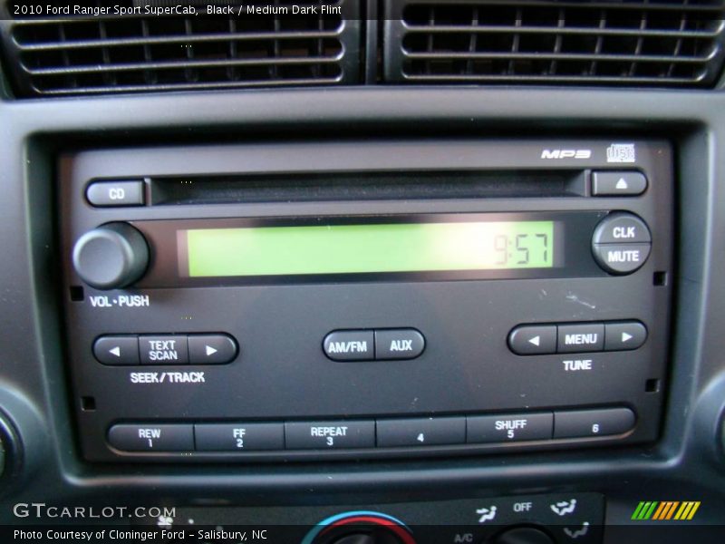 Black / Medium Dark Flint 2010 Ford Ranger Sport SuperCab