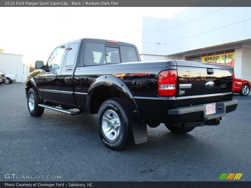 Black / Medium Dark Flint 2010 Ford Ranger Sport SuperCab