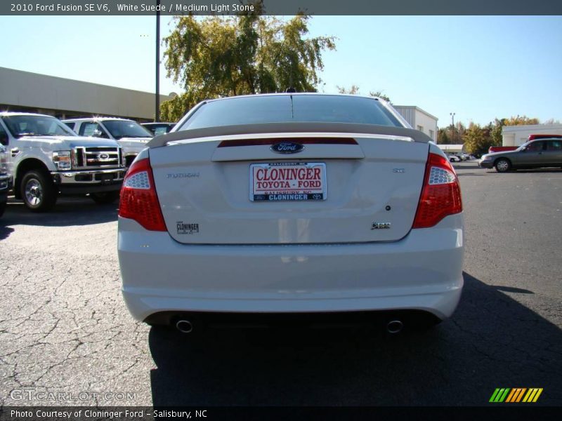 White Suede / Medium Light Stone 2010 Ford Fusion SE V6