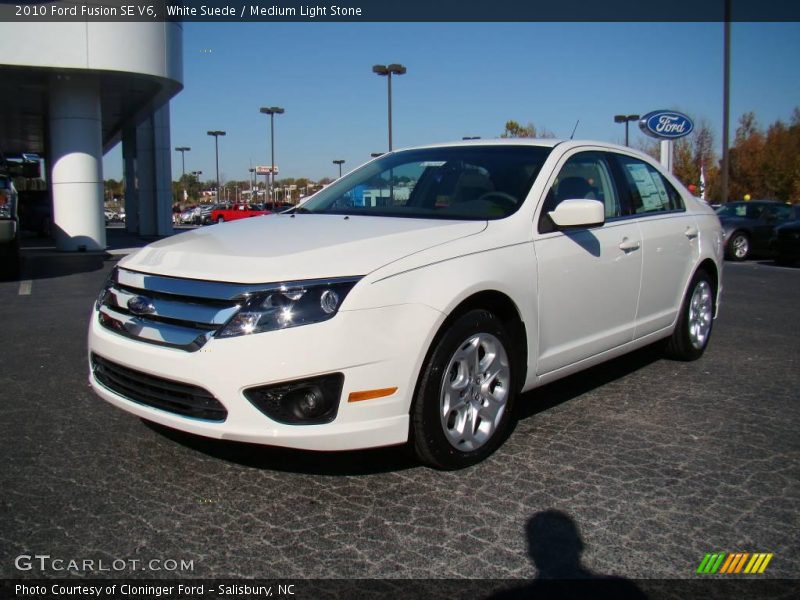 White Suede / Medium Light Stone 2010 Ford Fusion SE V6