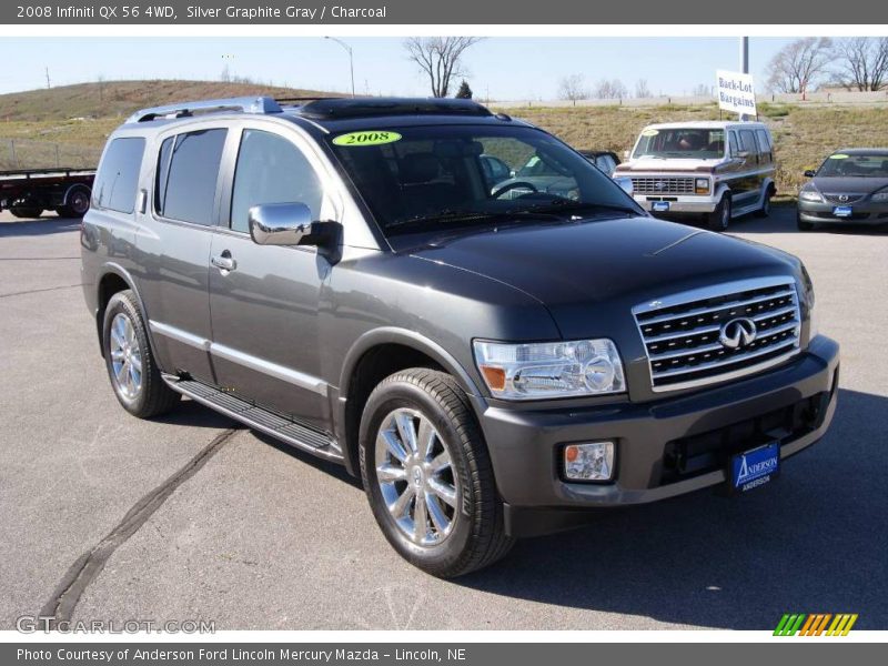 Silver Graphite Gray / Charcoal 2008 Infiniti QX 56 4WD
