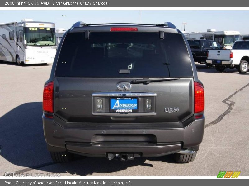 Silver Graphite Gray / Charcoal 2008 Infiniti QX 56 4WD