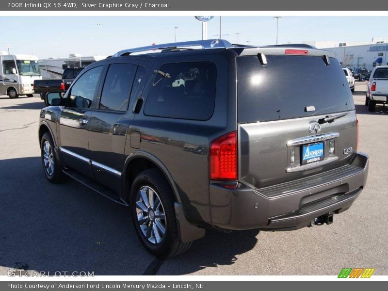 Silver Graphite Gray / Charcoal 2008 Infiniti QX 56 4WD