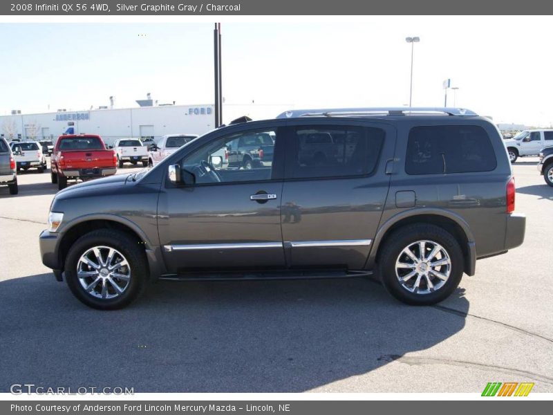 Silver Graphite Gray / Charcoal 2008 Infiniti QX 56 4WD