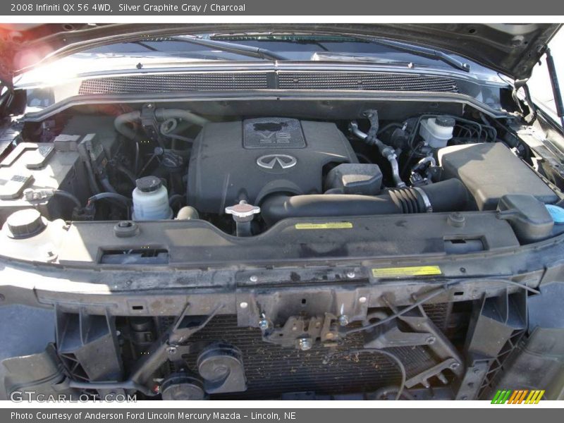 Silver Graphite Gray / Charcoal 2008 Infiniti QX 56 4WD