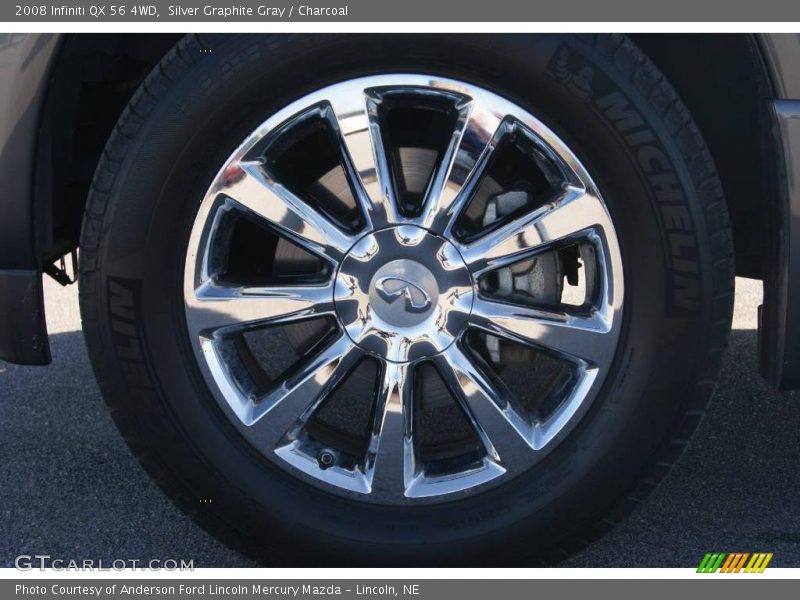 Silver Graphite Gray / Charcoal 2008 Infiniti QX 56 4WD