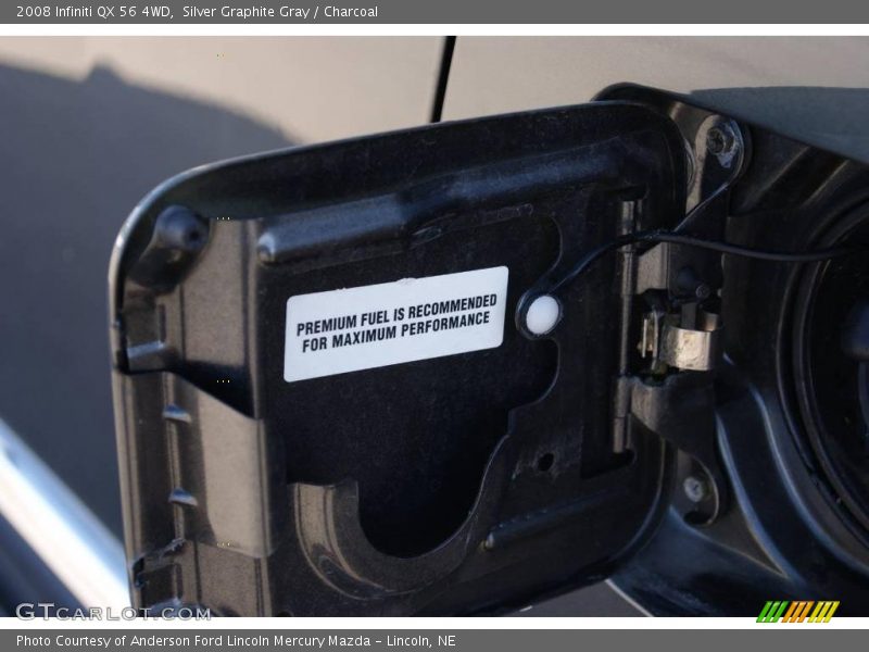 Silver Graphite Gray / Charcoal 2008 Infiniti QX 56 4WD