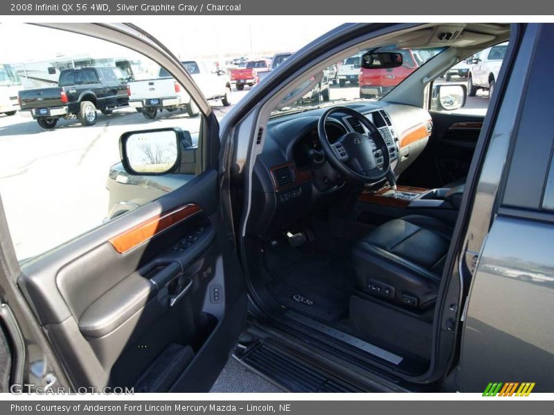 Silver Graphite Gray / Charcoal 2008 Infiniti QX 56 4WD