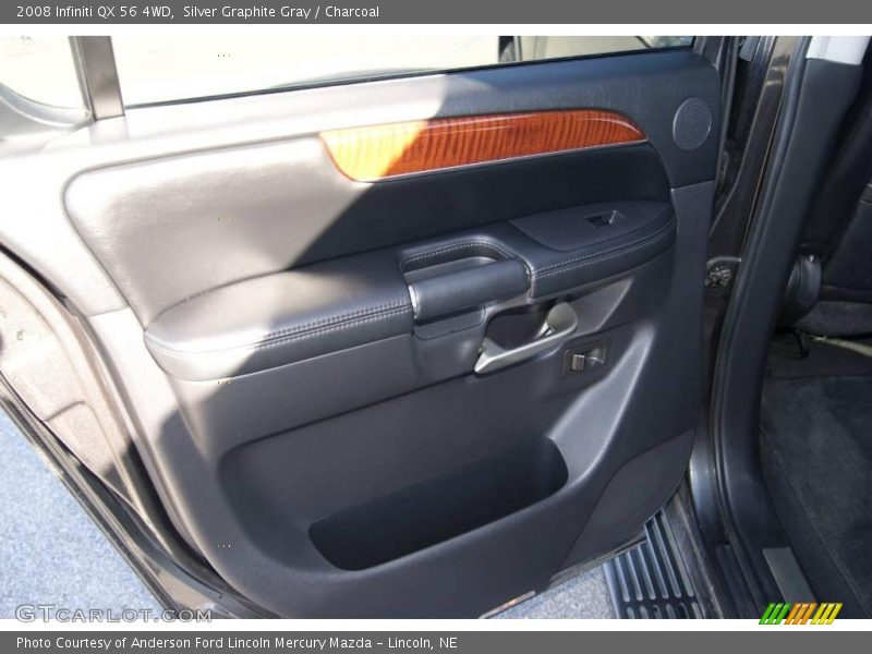 Silver Graphite Gray / Charcoal 2008 Infiniti QX 56 4WD