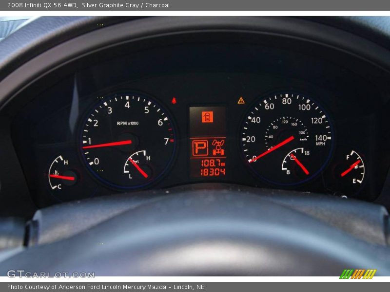 Silver Graphite Gray / Charcoal 2008 Infiniti QX 56 4WD