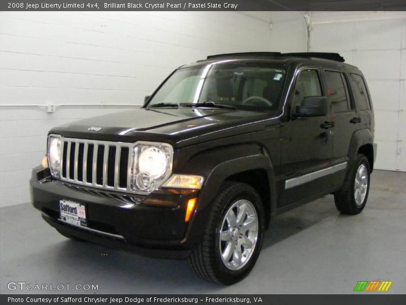 Brilliant Black Crystal Pearl / Pastel Slate Gray 2008 Jeep Liberty Limited 4x4