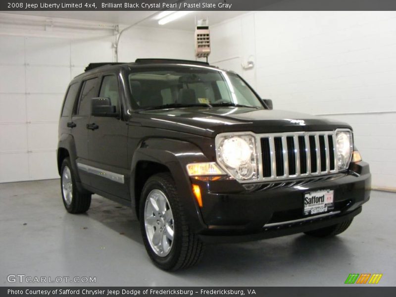 Brilliant Black Crystal Pearl / Pastel Slate Gray 2008 Jeep Liberty Limited 4x4