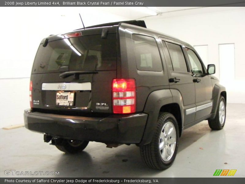 Brilliant Black Crystal Pearl / Pastel Slate Gray 2008 Jeep Liberty Limited 4x4