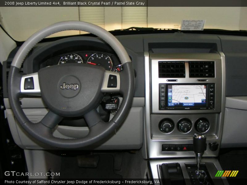 Brilliant Black Crystal Pearl / Pastel Slate Gray 2008 Jeep Liberty Limited 4x4