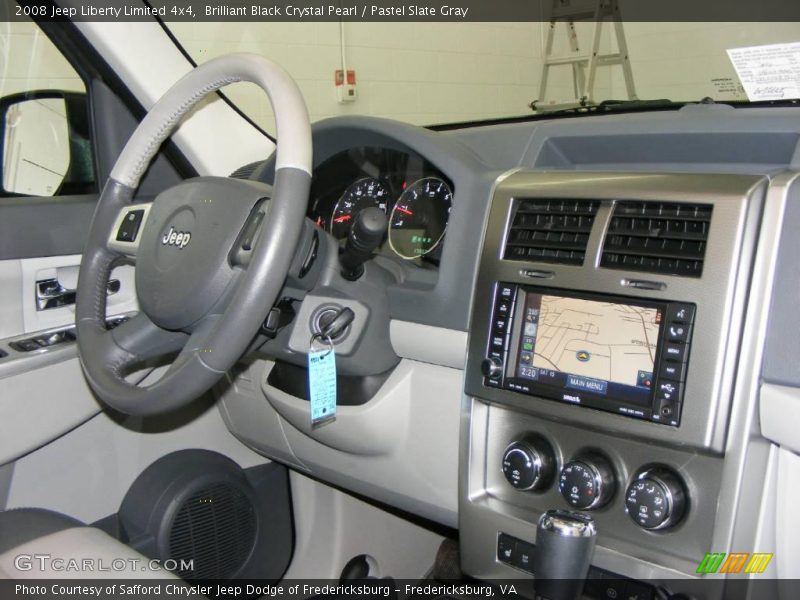 Brilliant Black Crystal Pearl / Pastel Slate Gray 2008 Jeep Liberty Limited 4x4