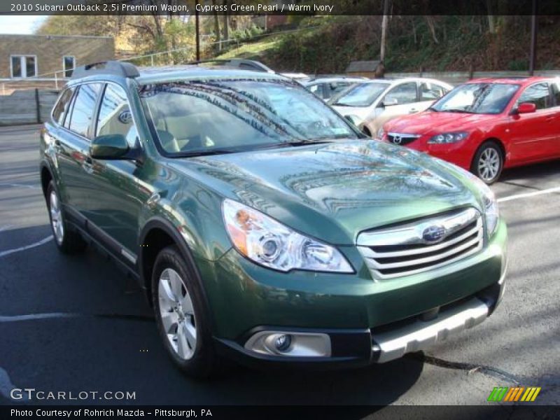 Cypress Green Pearl / Warm Ivory 2010 Subaru Outback 2.5i Premium Wagon